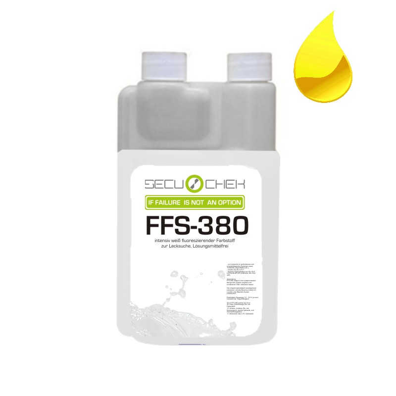 Leckage Test Dosierflasche des FFS-380 weiß fluoreszierenden Leckagefarbstoffes von SECU-CHEK