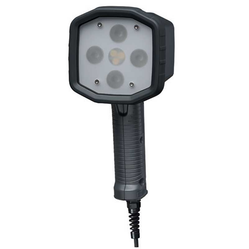 Frontansicht der UVS365-H1A-12-W-FL UV-LED-Handlampe mit Weisslichtdimmung. Leck suchen für Profis (Leak-Detection-System)